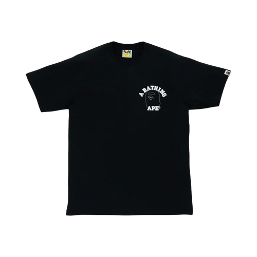 Bape Line 1st Camo Face Over College Tee Black/Green | Vintage Clothing Store Canada