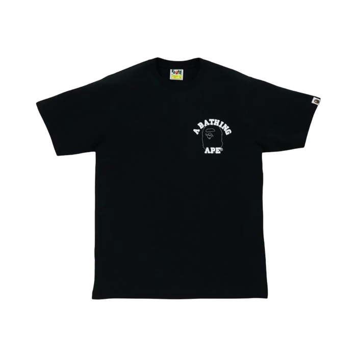 Bape Line 1st Camo Face Over College Tee Black/Green | Vitnage Clothing Store Canada