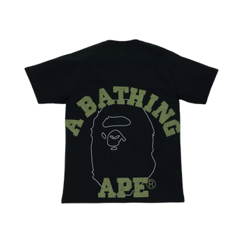 Bape Line 1st Camo Face Over College Tee Black/Green