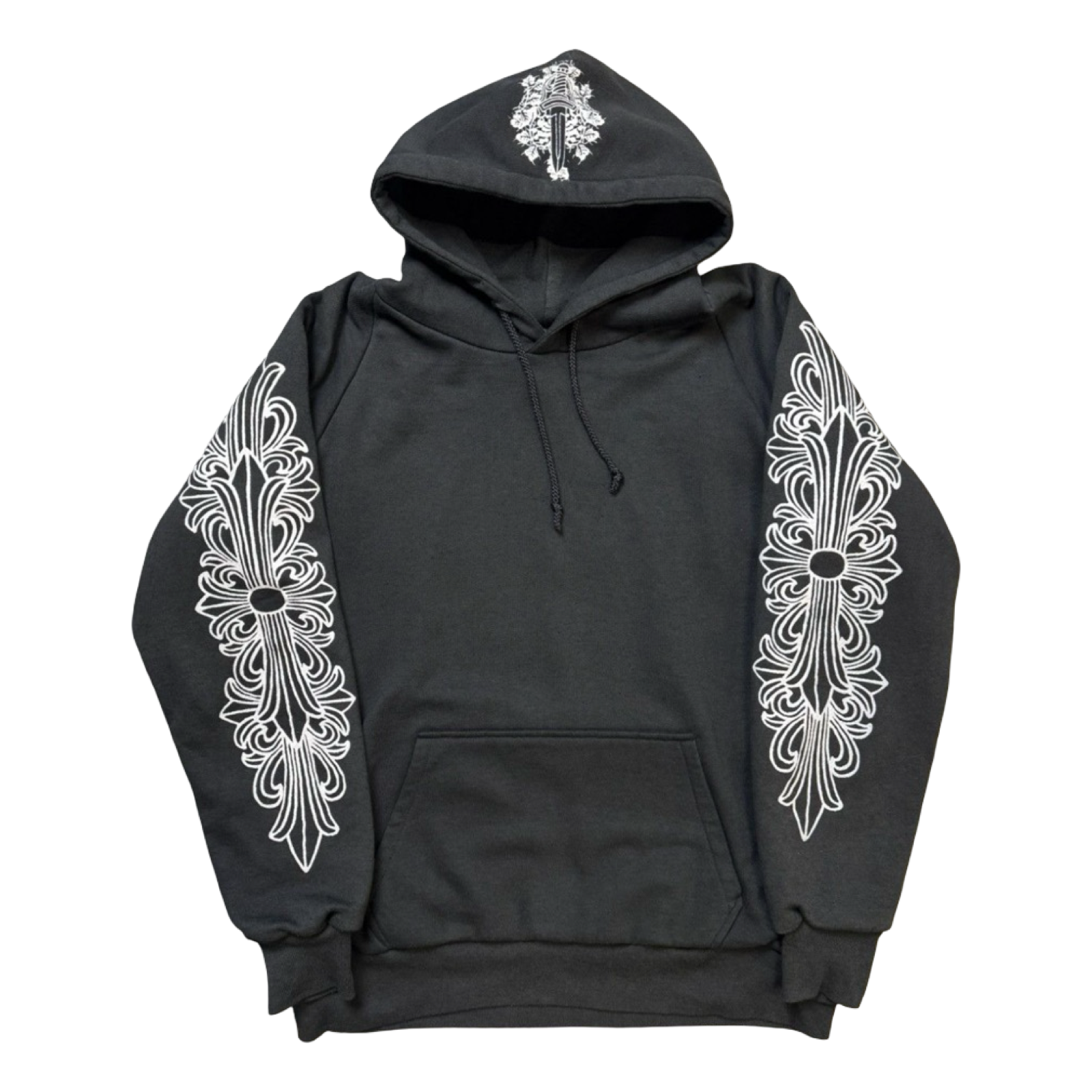 Vintage Chrome Hearts Floral Horse Shoe Thermal Hoodie