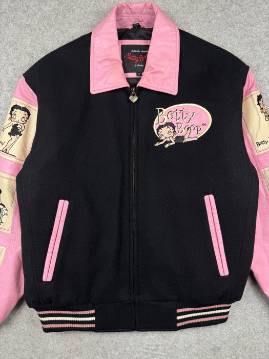 Women's Vintage Betty Boop Pink Leather Jacket | Vitnage Clothing Store Canada