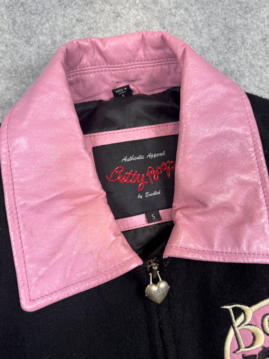 Women's Vintage Betty Boop Pink Leather Jacket | Vitnage Clothing Store Canada