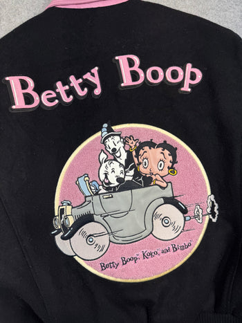 Women's Vintage Betty Boop Pink Leather Jacket