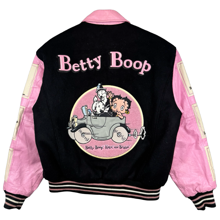 Women's Vintage Betty Boop Pink Leather Jacket | Vitnage Clothing Store Canada