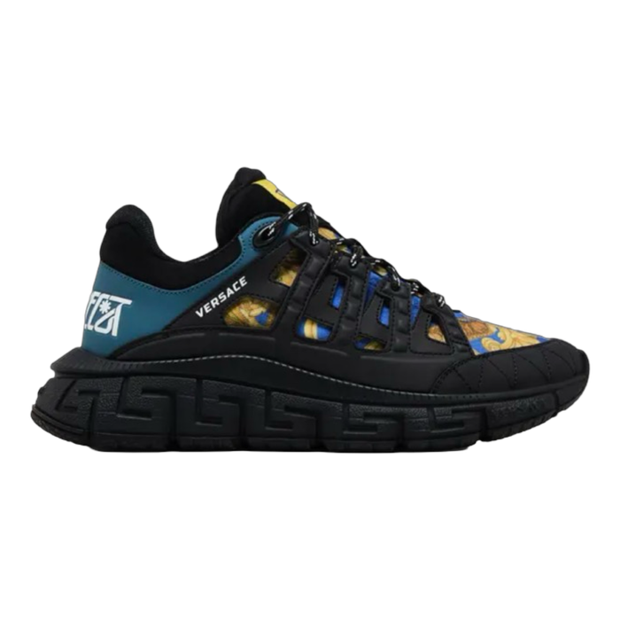Versace Trigreca Medusa Renaissance Print Blue (USED) | Vitnage Clothing Store Canada