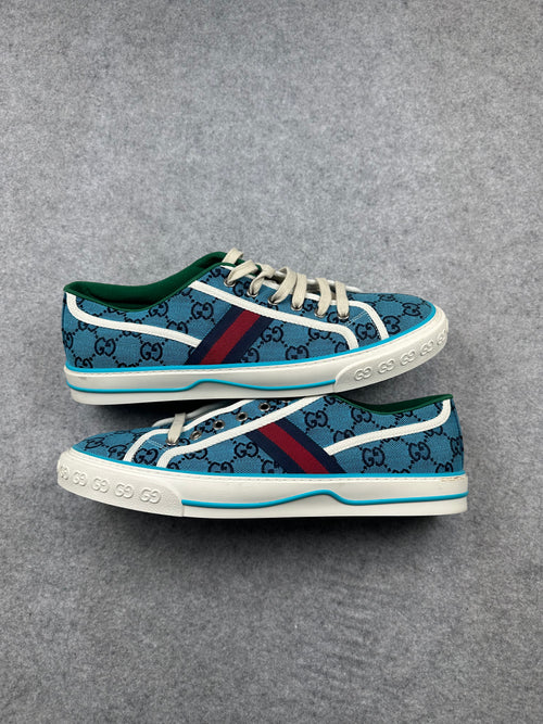 Gucci Tennis 1977 Light Blue Monogram Sneakers (NEW, NO BOX) | Vintage Clothing Store Canada