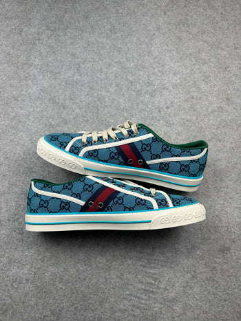 Gucci Tennis 1977 Light Blue Monogram Sneakers (NEW, NO BOX)