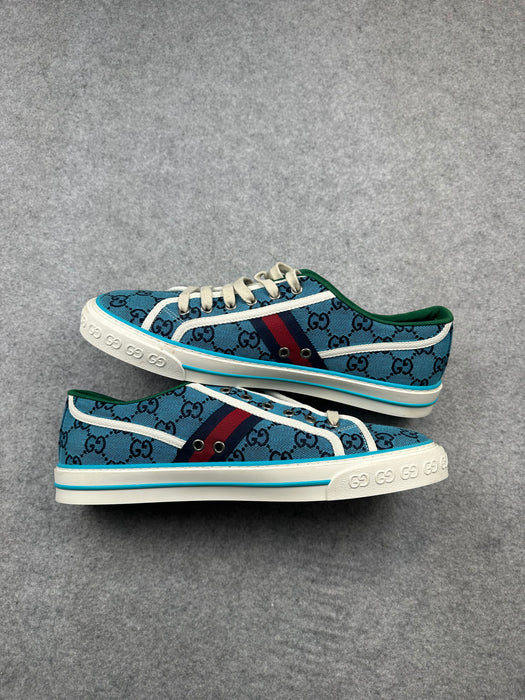 Gucci Tennis 1977 Light Blue Monogram Sneakers (NEW, NO BOX) | Vitnage Clothing Store Canada