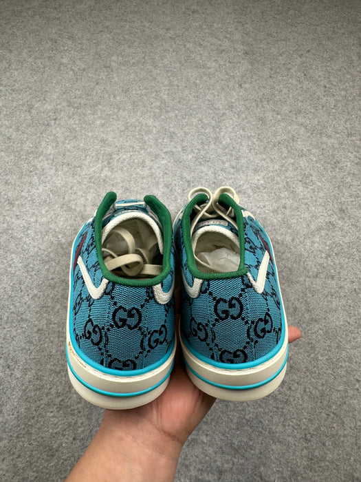Gucci Tennis 1977 Light Blue Monogram Sneakers (NEW, NO BOX) | Vitnage Clothing Store Canada