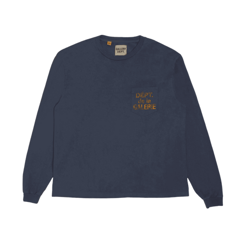 Gallery Dept. De La GALERIE L/S Pocket Tee Navy | Vintage Clothing Store Canada