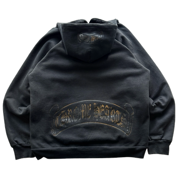 Vintage Chrome Hearts Scroll Logo Tonal Hoodie