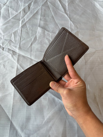 Louis Vuitton Damier Ebene Bifold Wallet Brown