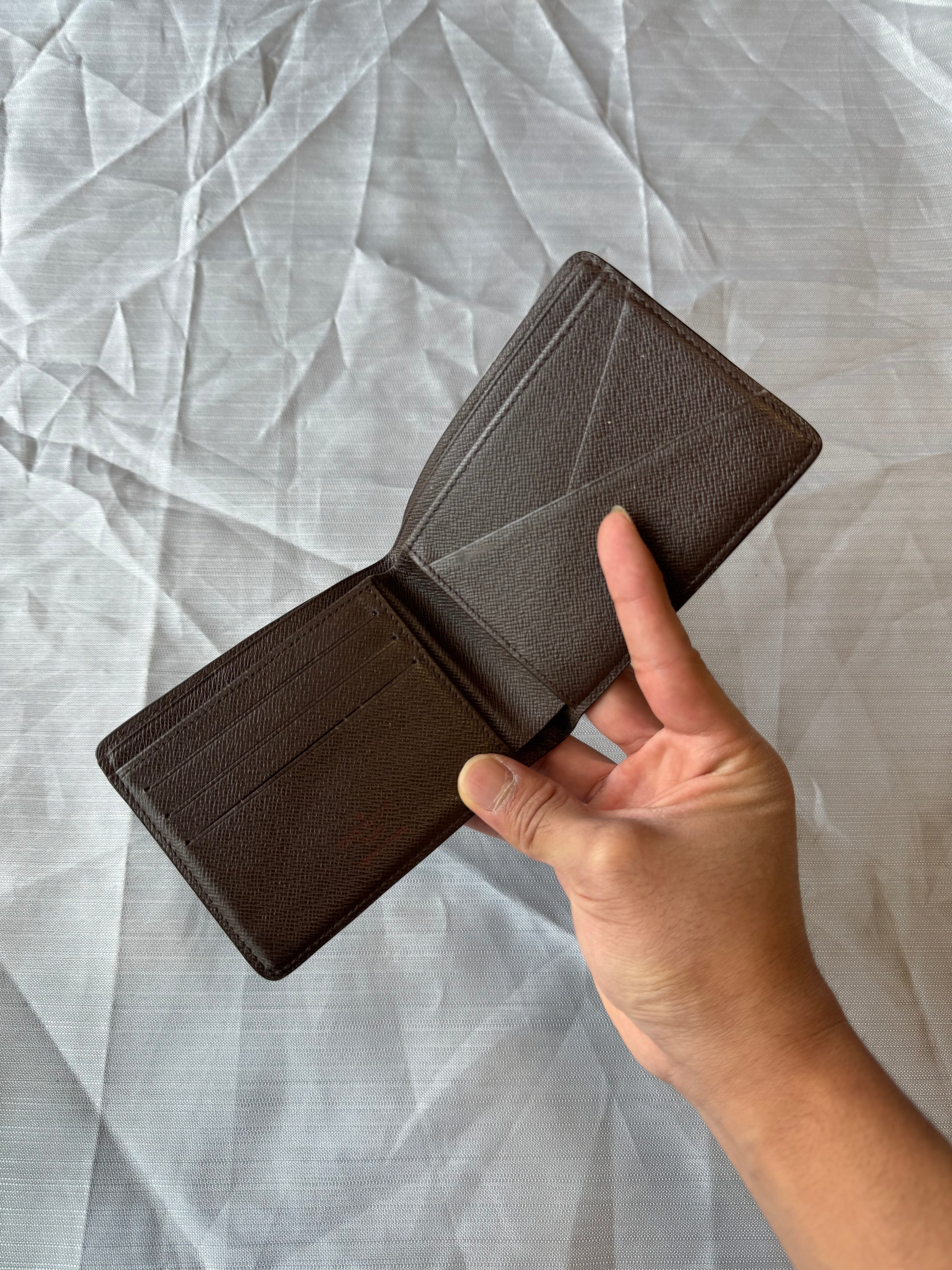 Louis Vuitton Damier Ebene Bifold Wallet Brown