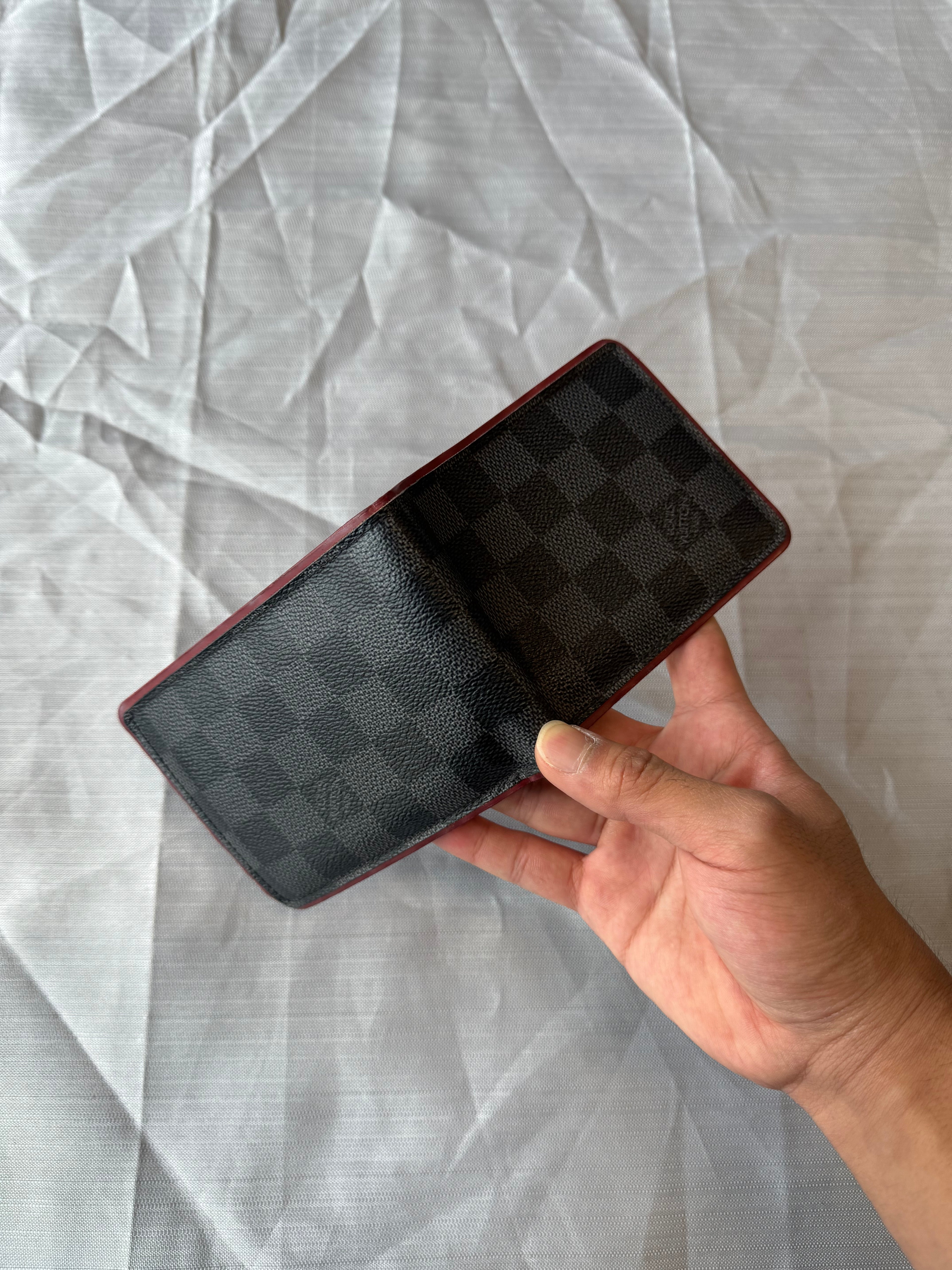 Louis Vuitton Damier Graphite Bifold Wallet Black/Red