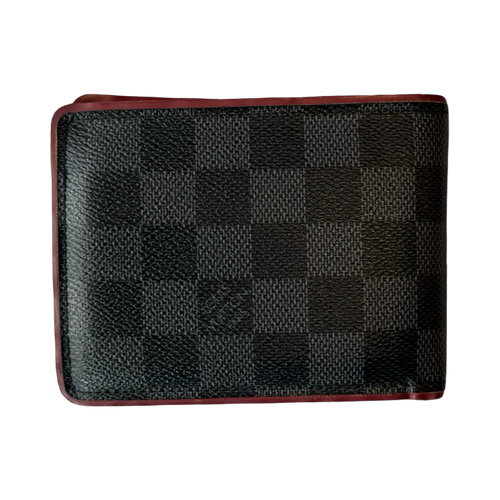 Louis Vuitton Damier Graphite Bifold Wallet Black/Red | Vintage Clothing Store Canada