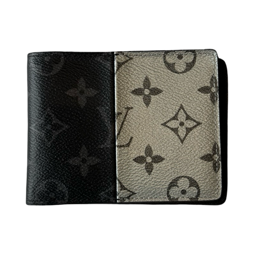 Louis Vuitton Monogram Eclipse Split Multiple Bifold Wallet Black/Grey | Vintage Clothing Store Canada