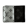 Louis Vuitton Monogram Eclipse Split Multiple Bifold Wallet Black/Grey