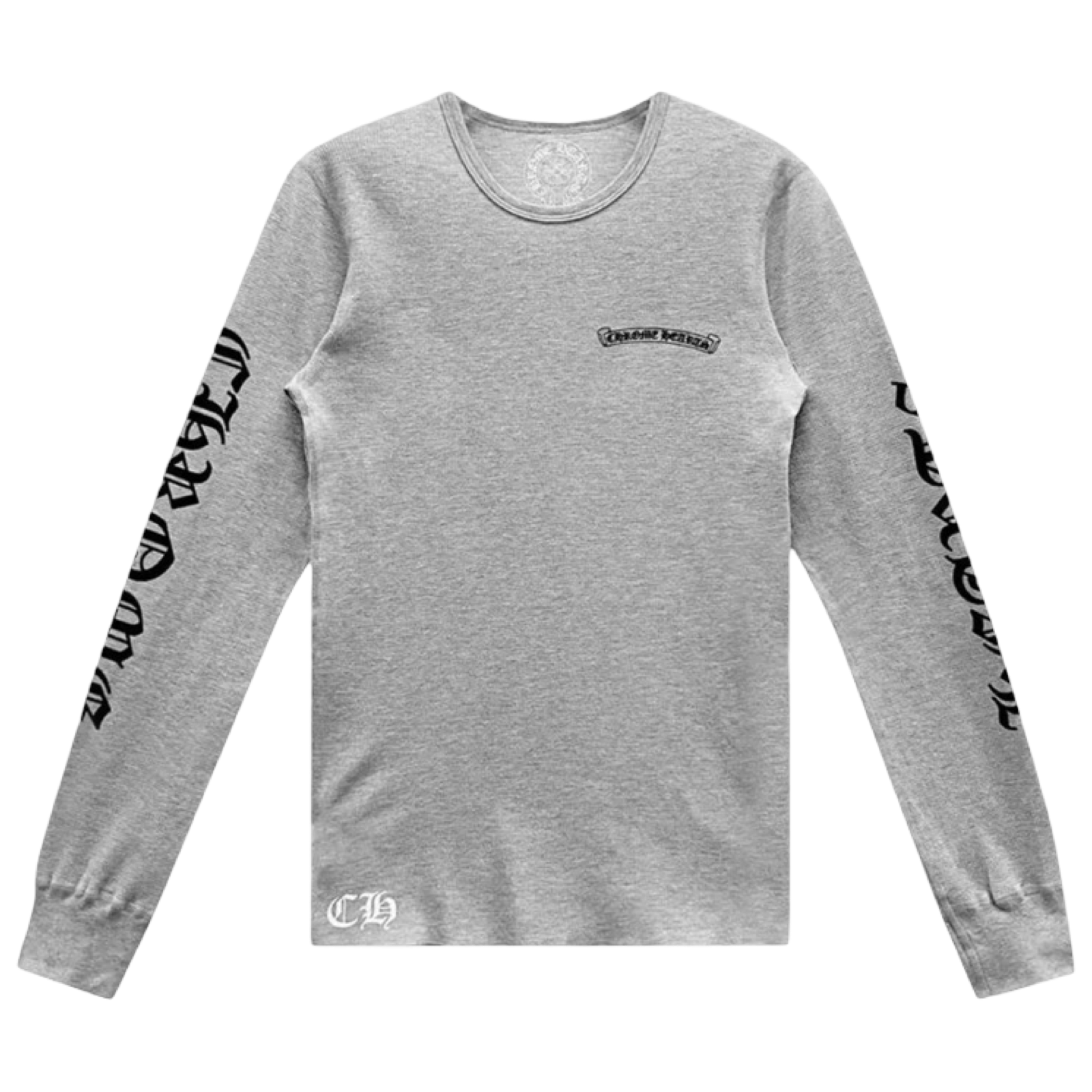 Chrome Hearts Scroll Logo Thermal Long Sleeve T-Shirt Grey