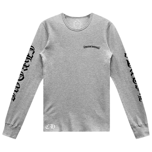 Chrome Hearts Scroll Logo Thermal Long Sleeve T-Shirt Grey | Vintage Clothing Store Canada