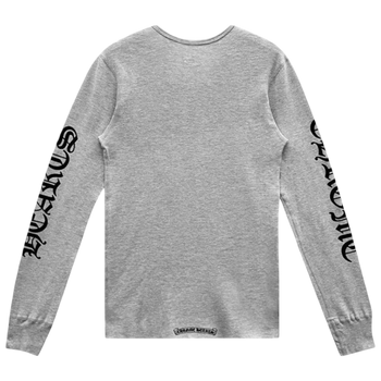 Chrome Hearts Scroll Logo Thermal Long Sleeve T-Shirt Grey