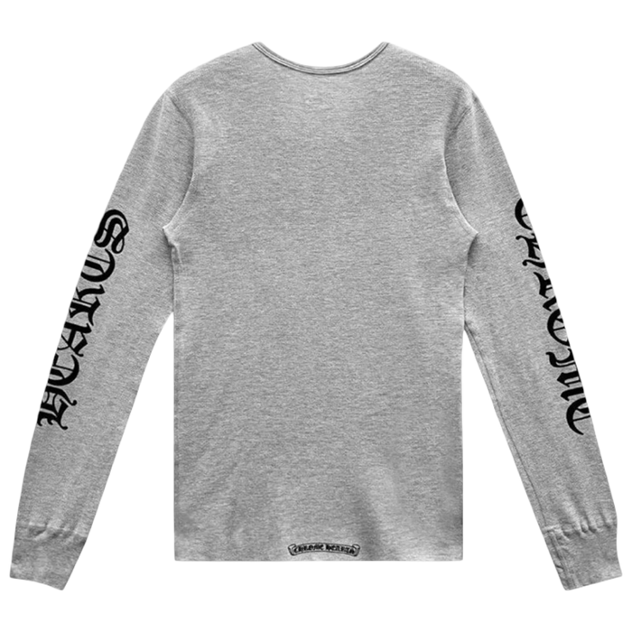 Chrome Hearts Scroll Logo Thermal Long Sleeve T-Shirt Grey | Vitnage Clothing Store Canada