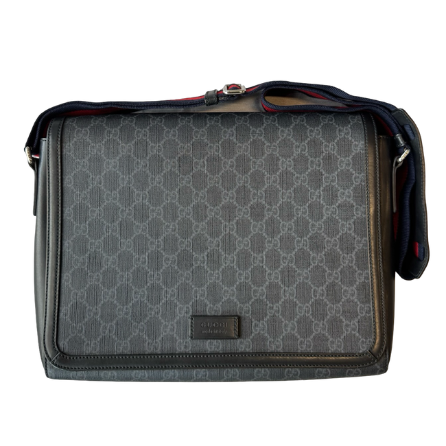 Gucci GG Leather Trimmed Crossbody Bag