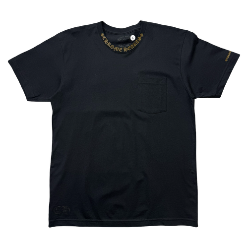 Chrome Hearts Neck Logo T-shrirt Brown | Vintage Clothing Store Canada