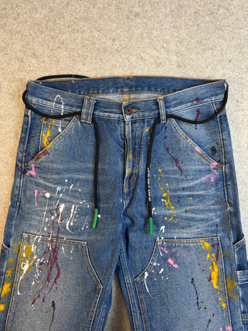 Off-White Painted Carpenter Double Knee Jeans (USED)