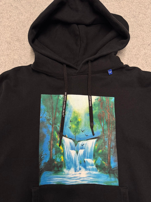 Off-White Diag Waterfall Hoodie Black (USED) | Vitnage Clothing Store Canada