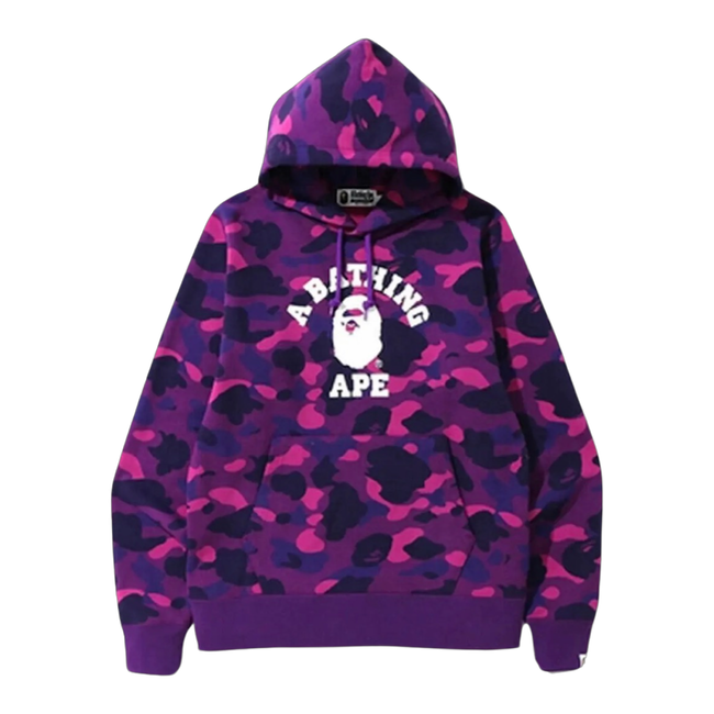 BAPE Color Camo College Hoodie Purple Pink ShopDemand