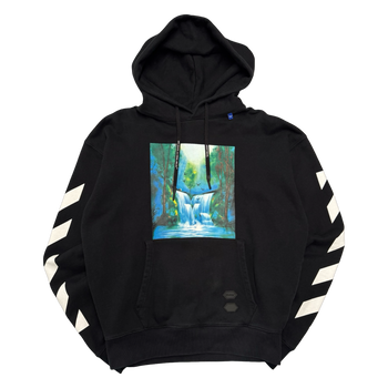 Off-White Diag Waterfall Hoodie Black (USED)