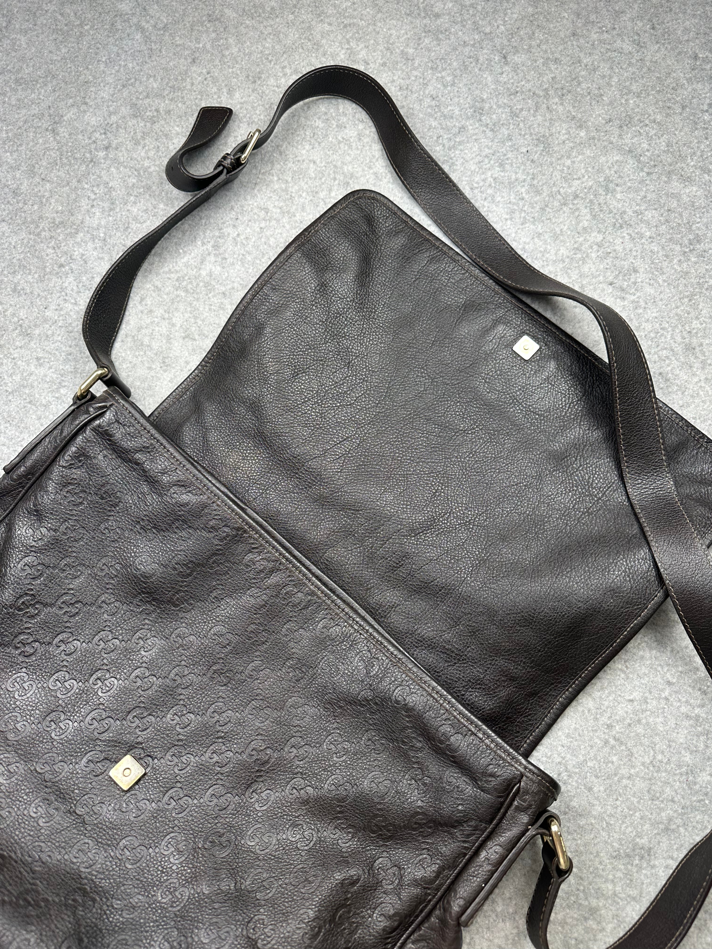 Gucci Guccissima Leather Messenger Bag