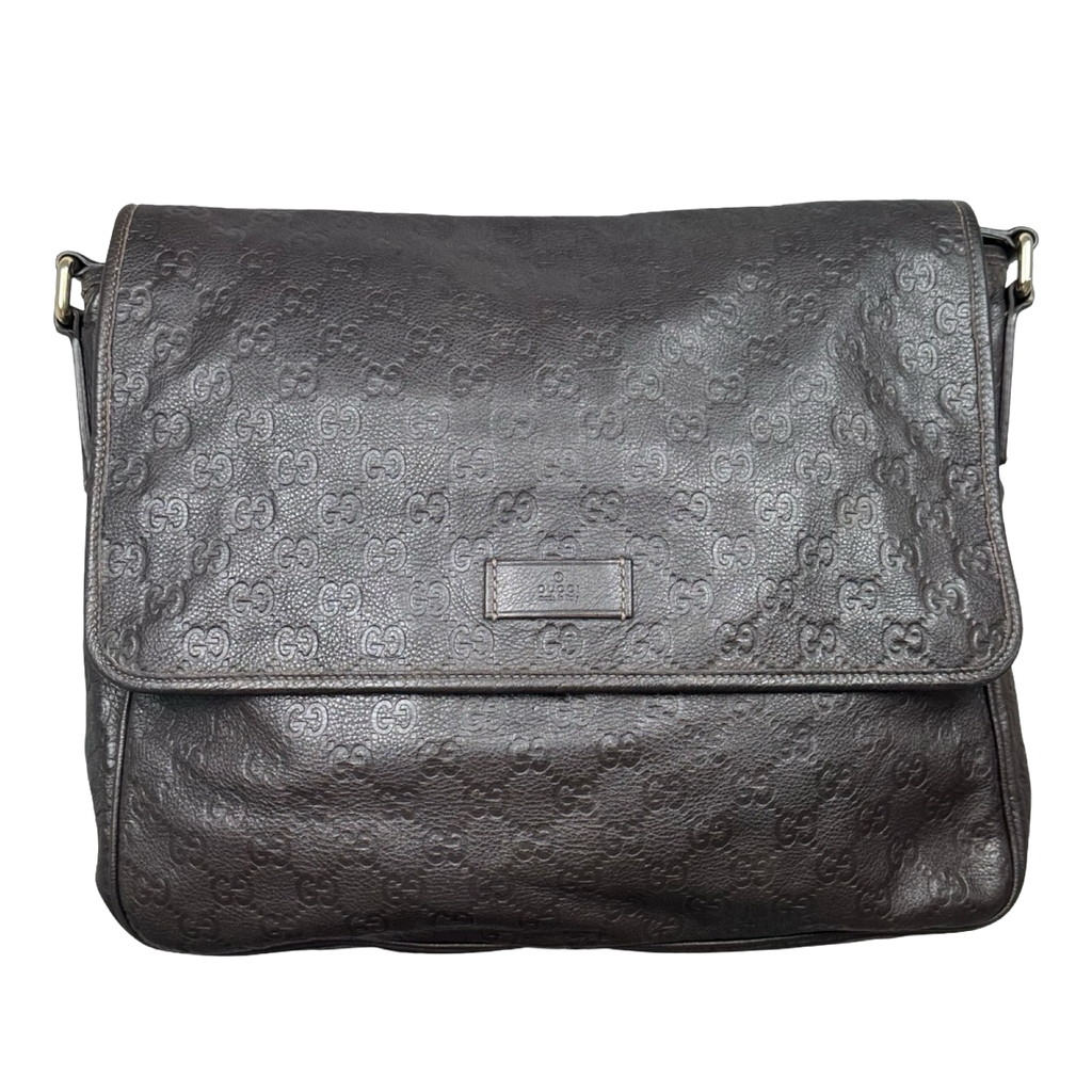 Gucci Guccissima Leather Messenger Bag