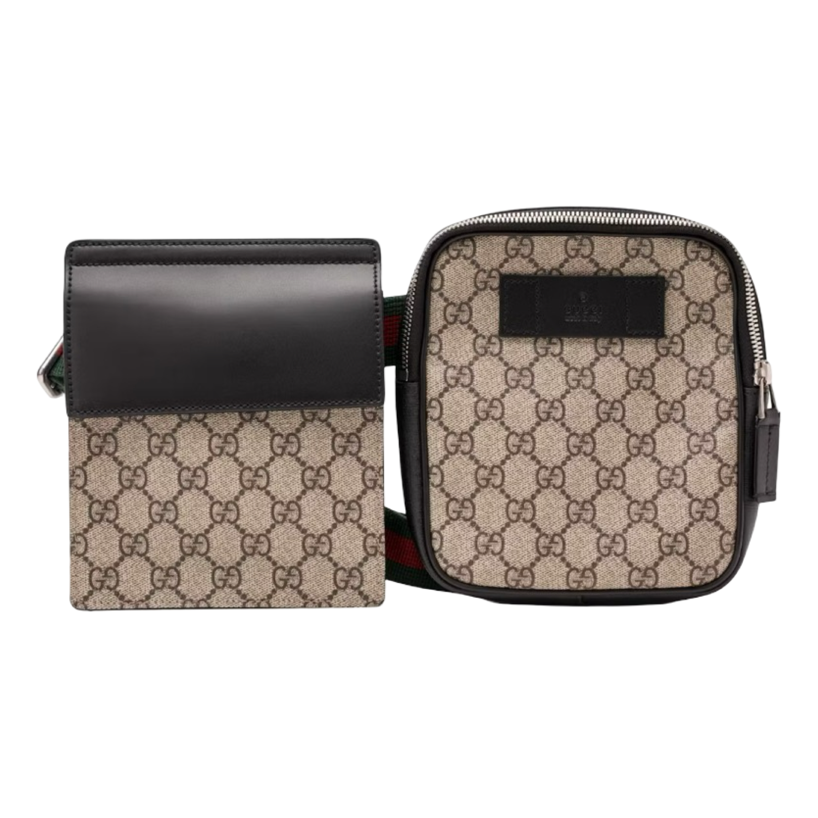 Gucci Monogram Web Double Belt Bag