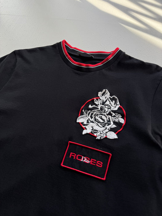 Dior Homme Roses Tee Black/Red (USED) | Vitnage Clothing Store Canada