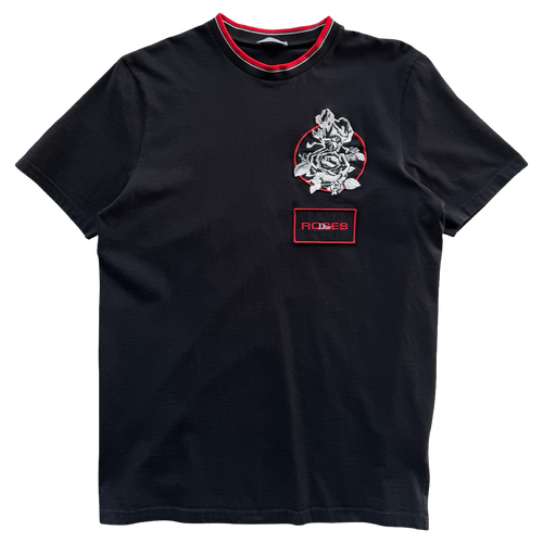Dior Homme Roses Tee Black/Red (USED) | Vintage Clothing Store Canada