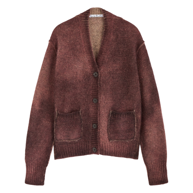 Acne Studios Kark Cardigan Faded Burgundy