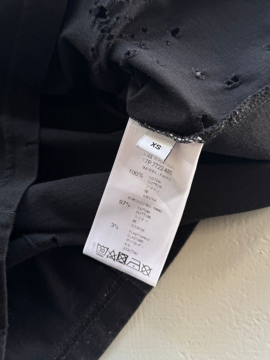 Givenchy Distressed Logo Tee Black