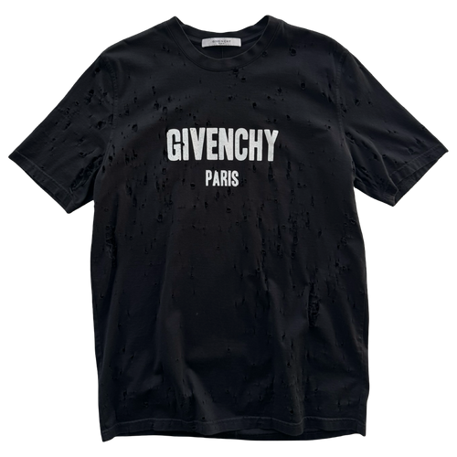 Givenchy Distressed Logo Tee Black | Vintage Clothing Store Canada