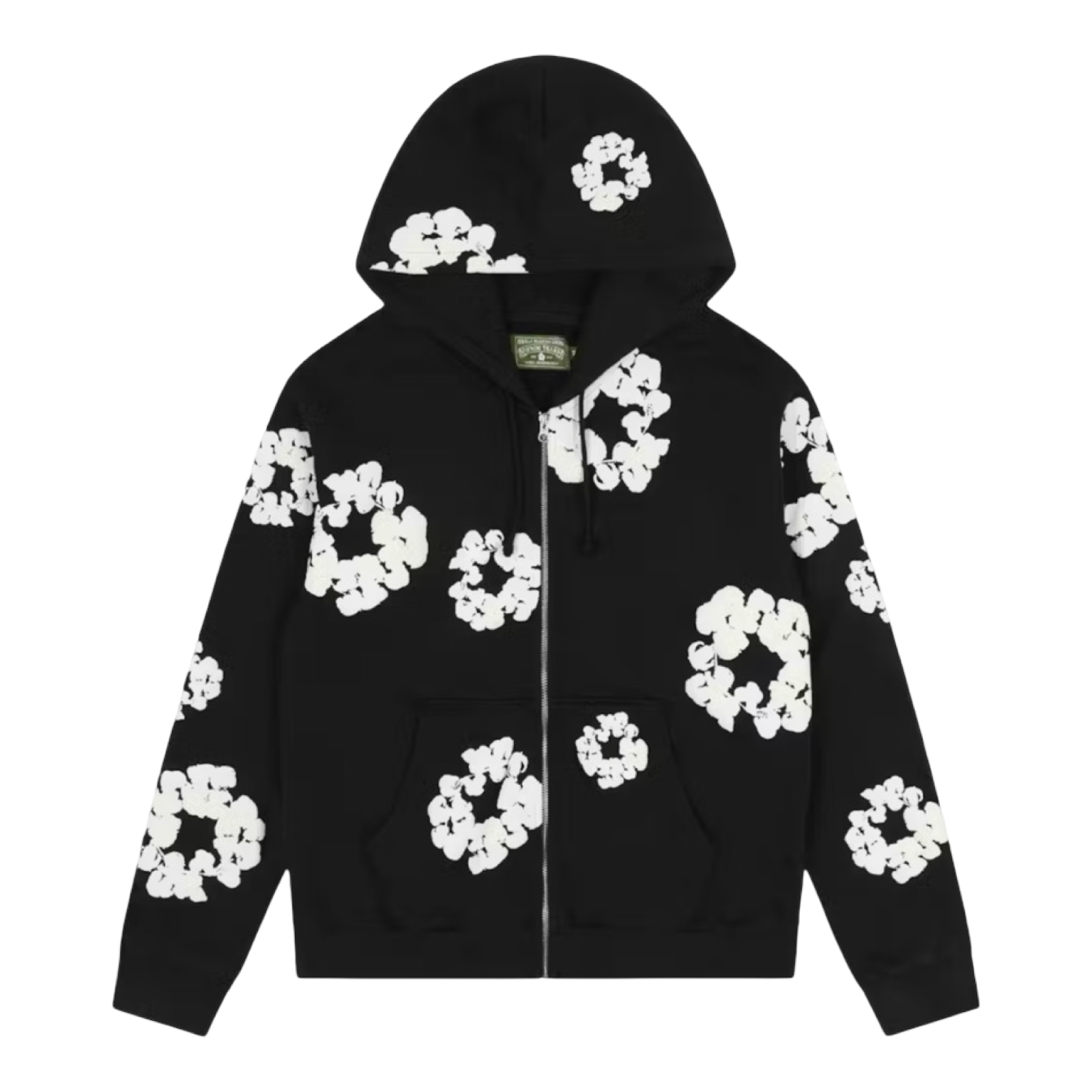 Denim Tears Cotton Wreath Zip Hoodie Black