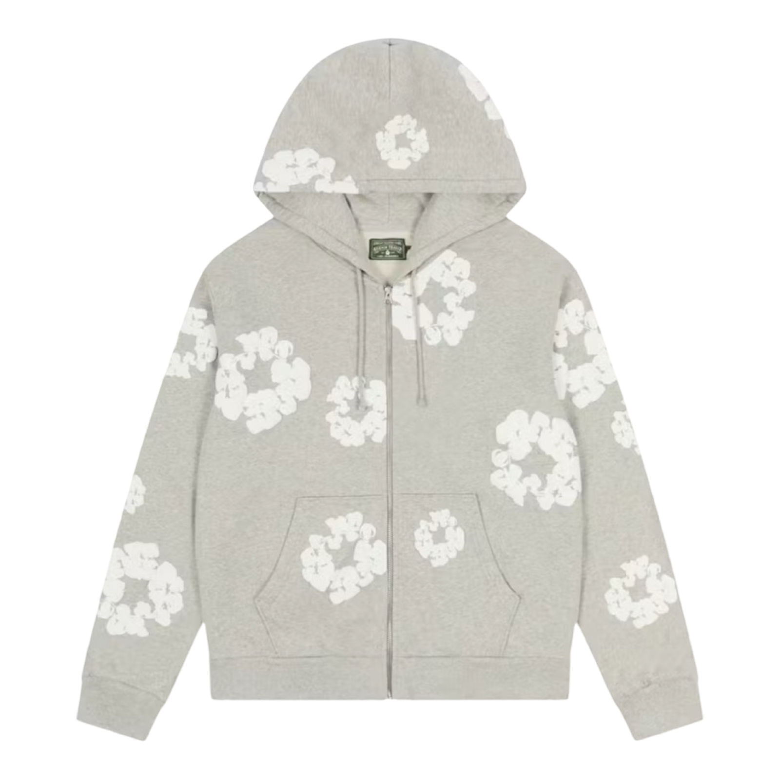Denim Tears Cotton Wreath Zip Hoodie Grey