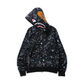 BAPE Space Camo Shark Full Zip Hoodie Black