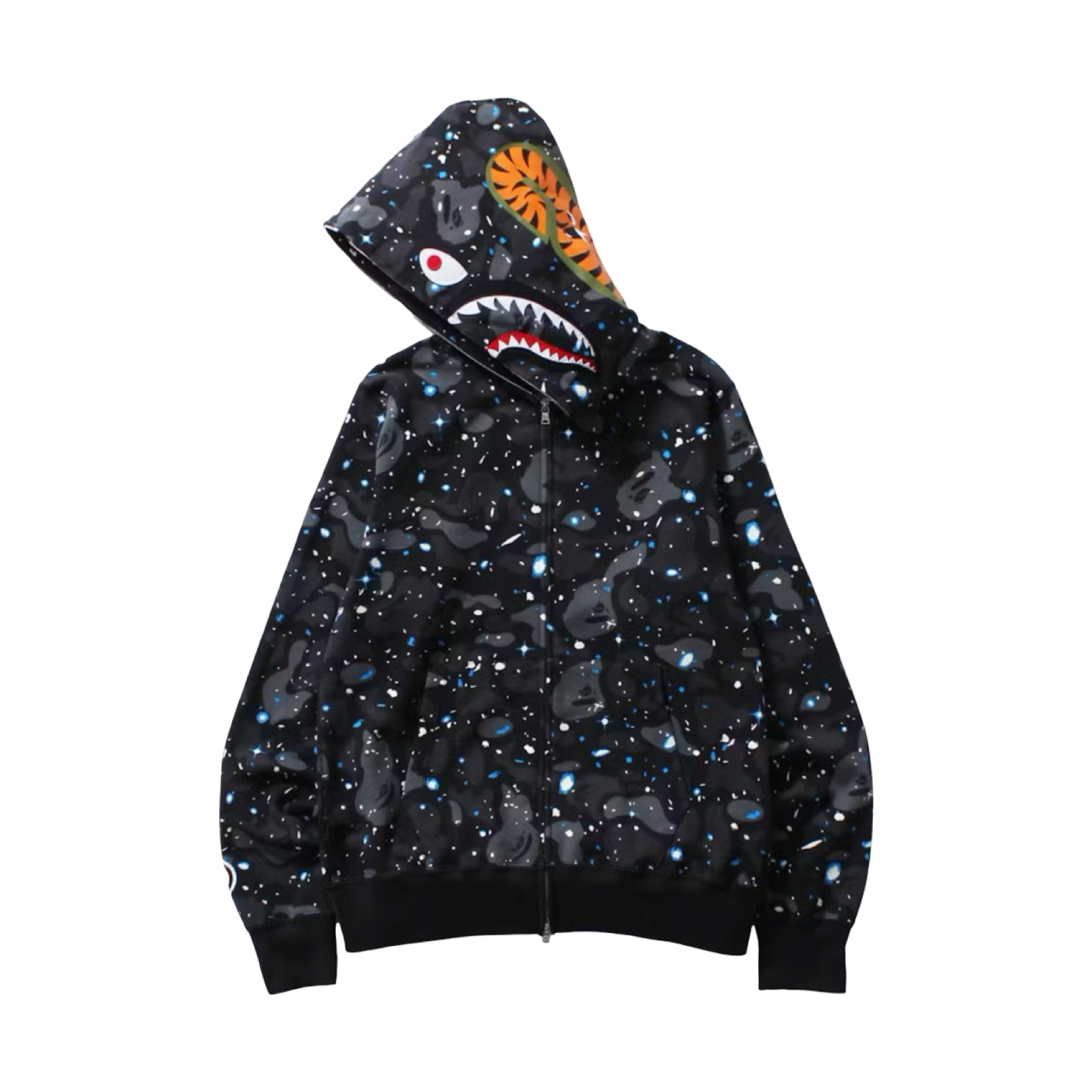 BAPE Space Camo Shark Full Zip Hoodie Black