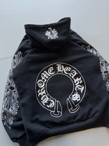 Vintage Chrome Hearts Floral Horse Shoe Thermal Hoodie