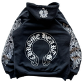 Vintage Chrome Hearts Floral Horse Shoe Thermal Hoodie