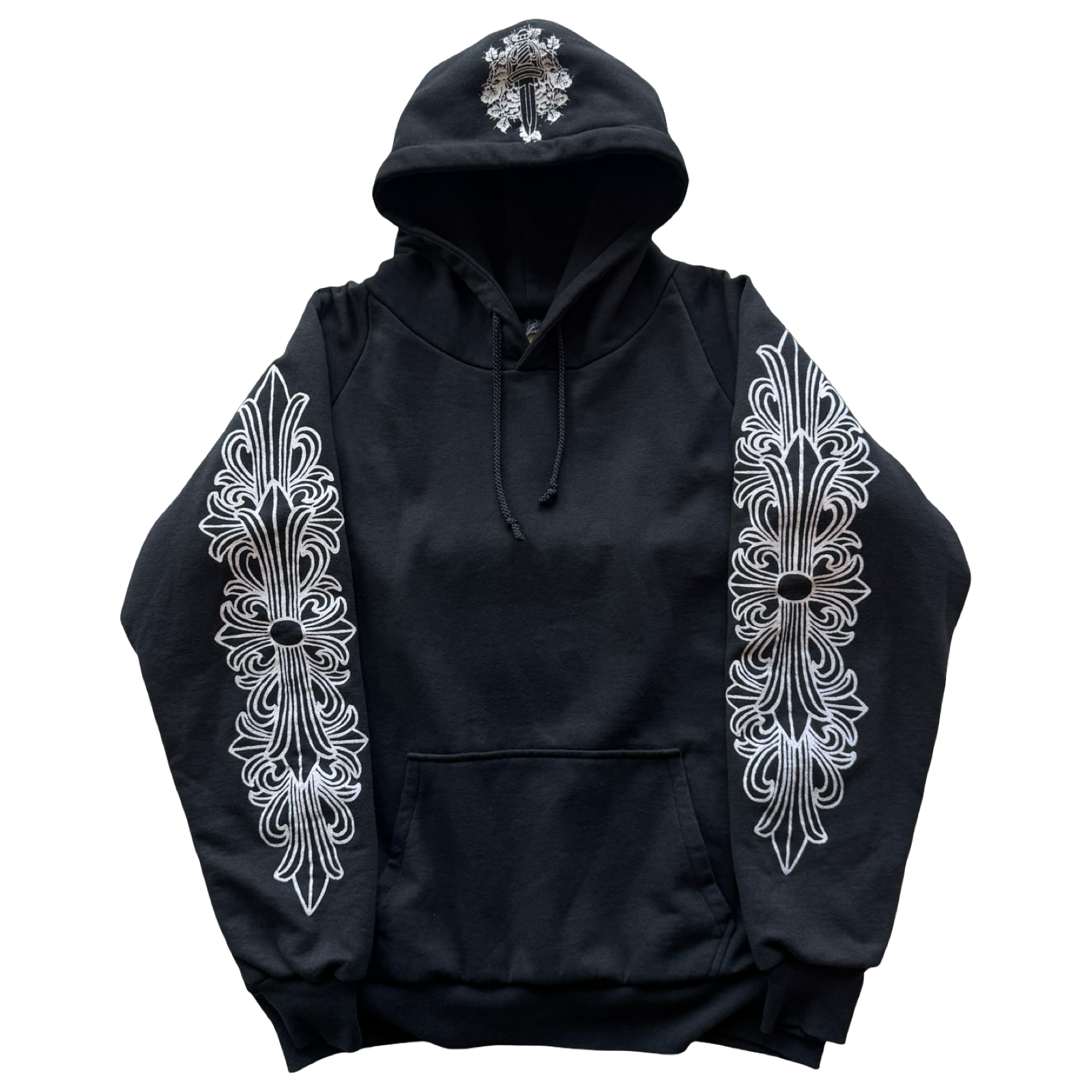Vintage Chrome Hearts Floral Horse Shoe Thermal Hoodie