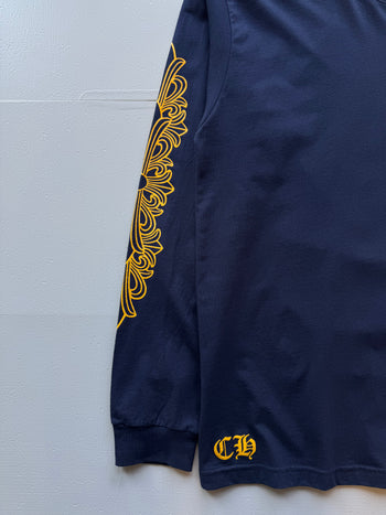 Chrome Hearts V89 Dagger Long Sleeve Tee Navy
