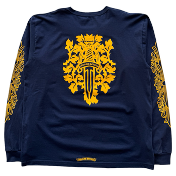 Chrome Hearts V89 Dagger Long Sleeve Tee Navy