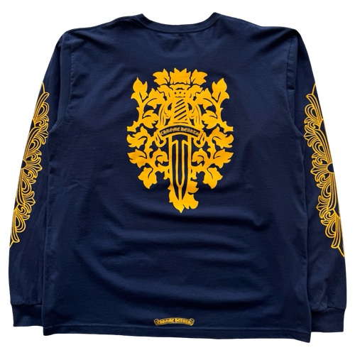Chrome Hearts V89 Dagger Long Sleeve Tee Navy | Vintage Clothing Store Canada