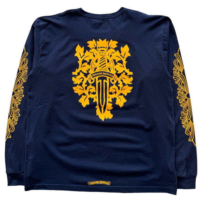 Chrome Hearts V89 Dagger Long Sleeve Tee Navy | Vitnage Clothing Store Canada